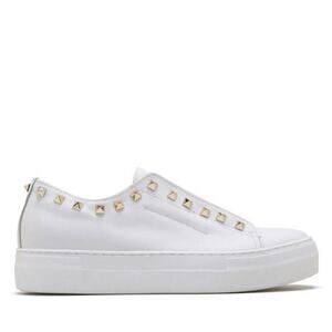 Michele Lopriore Mila Sneakers White‎ Leather Studded Made in Italy Size 36